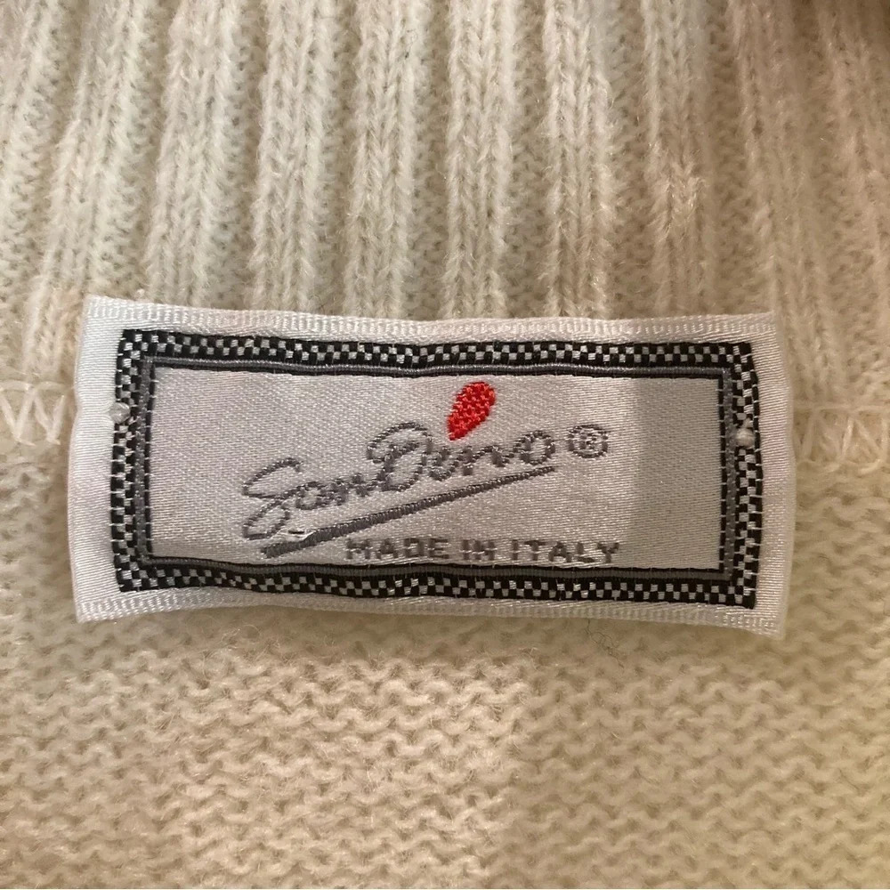 SAN DINO  Sz XL Wool Blend Aztec Pattern Turned Collar Made in Italy Sweater - Picture 8 of 9